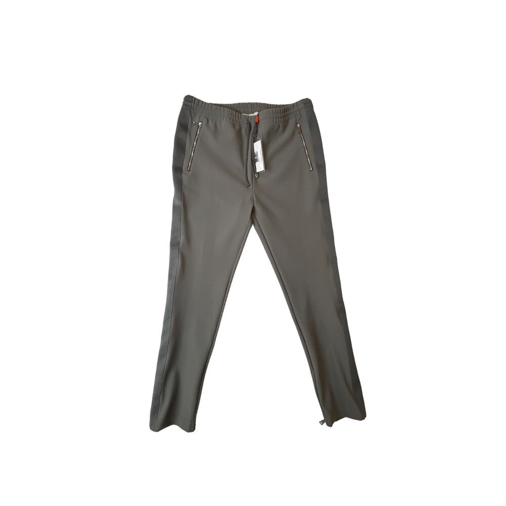 Filling Pieces Women's Grey Zip Up Hem Skinny Fit Jogger Pants Size L